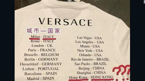 versace china shirt error|Versace China t shirt.